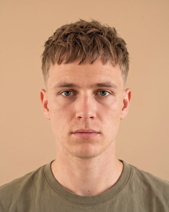 Textured crop, Face
