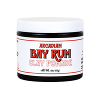 Arcadian Bay Rum Clay Pomade, Tenue forte, parfum classique