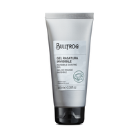 Bullfrog Invisible Shaving Gel, tube argenté vu de face
