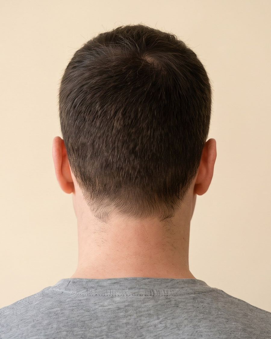 Caesar cut: arrière