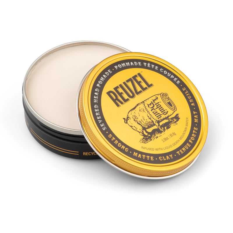 Reuzel x Liquid Death Severed Head Clay Pomade – clay pour hommes