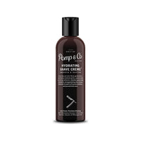 Pomp & Co. Shave Creme, vue de face du flacon noir avec bouchon à clapet